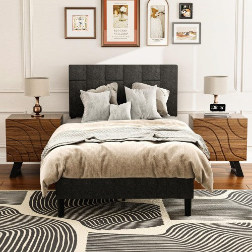 ODIKA Side Table, Cartography Cube Side Table with 2 Drawers for Home, Living Room, Bedroom ODIKA Side Table, Cartography Cube Side Table with 2 Drawers for Home, Living Room, Bedroom